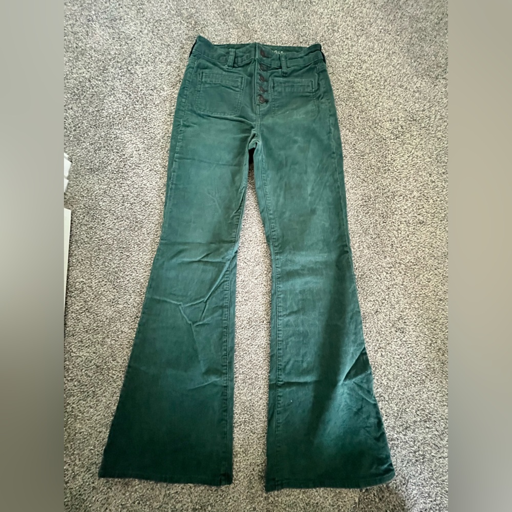 AE green corduroy pants